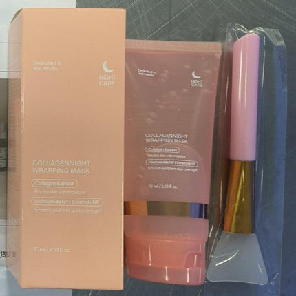 Gesichts-Nachtmaske, Collagen-Wickelmaske, natürliche Inhaltsstoffe, straffende Elastizität und Feuchtigkeit, Anti-Falten, für die Hautpflege