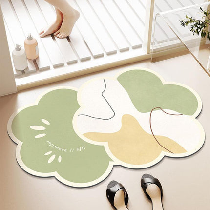 Mattes de bas de bain de salle de bain Absorbant Mat de bain non glissant rapidement baignoire sèche Chauchette de douche de toilette Tapis d'entrée