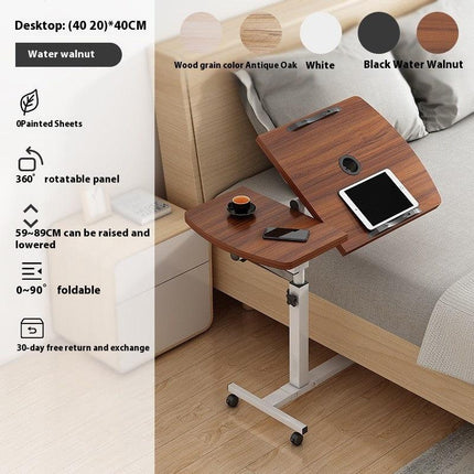 Horaire d'ordinateur, bureau, petite table d'appartements, table d'étude à domicile, pliable à table de travail, mobile et réglable à côté du lit