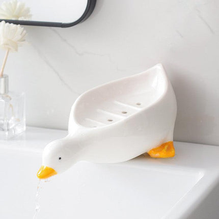 Cute Duck Ceramic Soap Dish