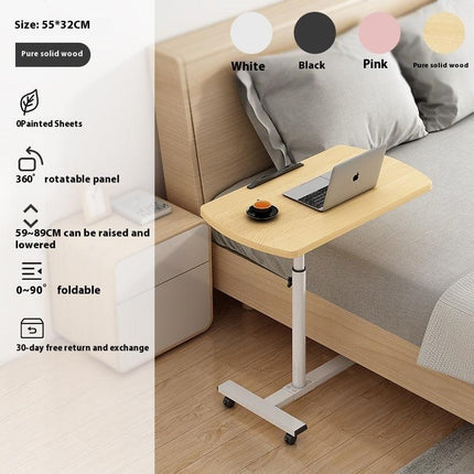 Horaire d'ordinateur, bureau, petite table d'appartements, table d'étude à domicile, pliable à table de travail, mobile et réglable à côté du lit