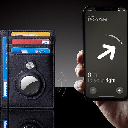 AirTag Wallet Anti-Theft RFID Leather Card Holder