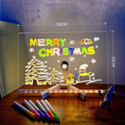 Acrylique DIY Note Board LED Night Light Creative Message Board Lampe de vacances avec 7pens USB LED Lampe de bureau Remarque Daily Moment Painting Lampe