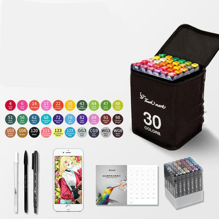 Juego de rotuladores artísticos oleosos de 24 a 60 colores para dibujar, dibujar, dibujar, grafiti, manga, material de arte escolar.