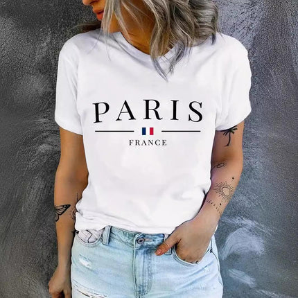 Women’s Printed Cotton T-Shirt and Shorts Two-Piece Set